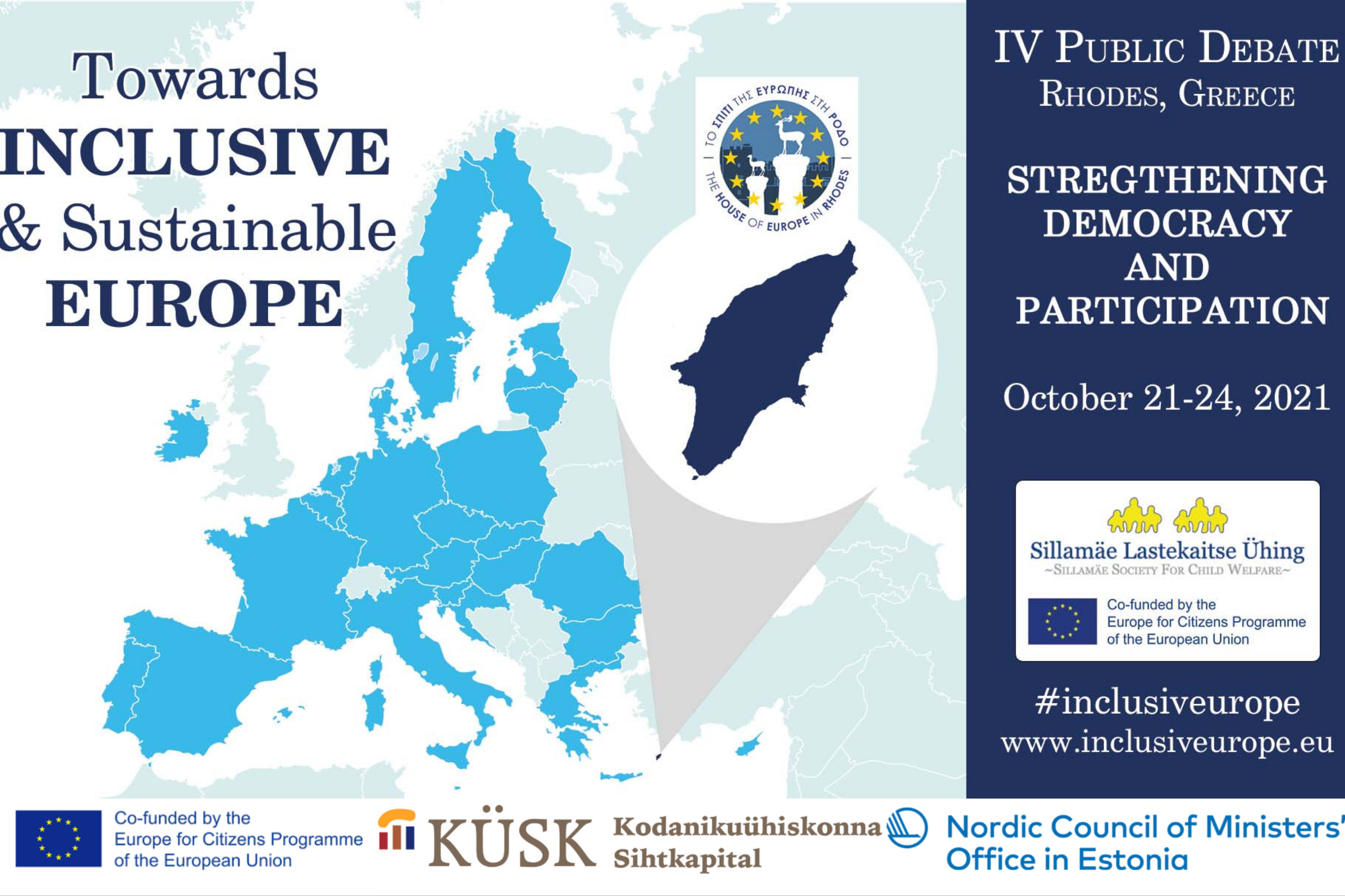 IV Public Debate: “Strengthening democracy and participation“ in Rhodes 21st – 24th of October